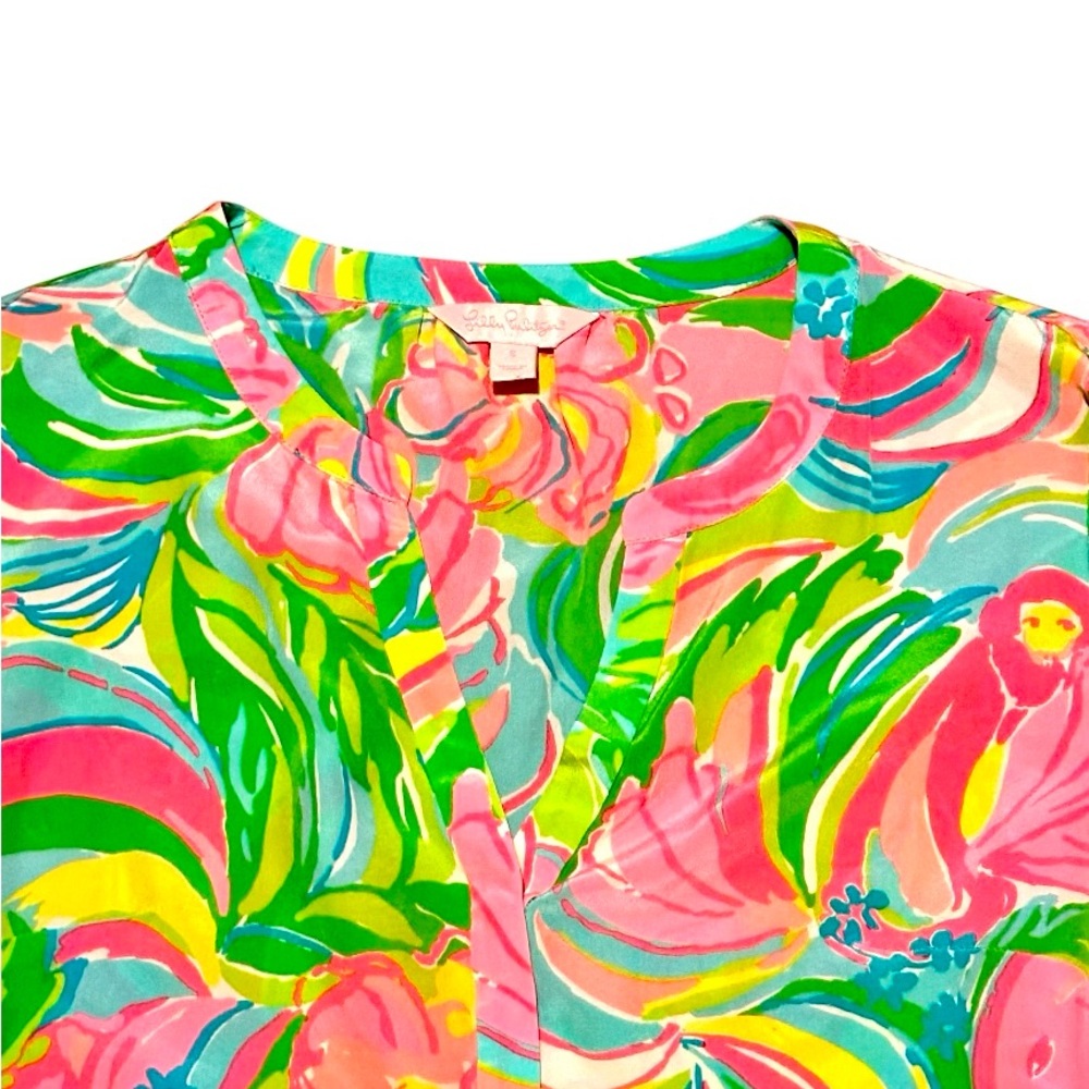 Lilly Pulitzer Women’s Silk Blouse. Size S - Picture 4 of 9